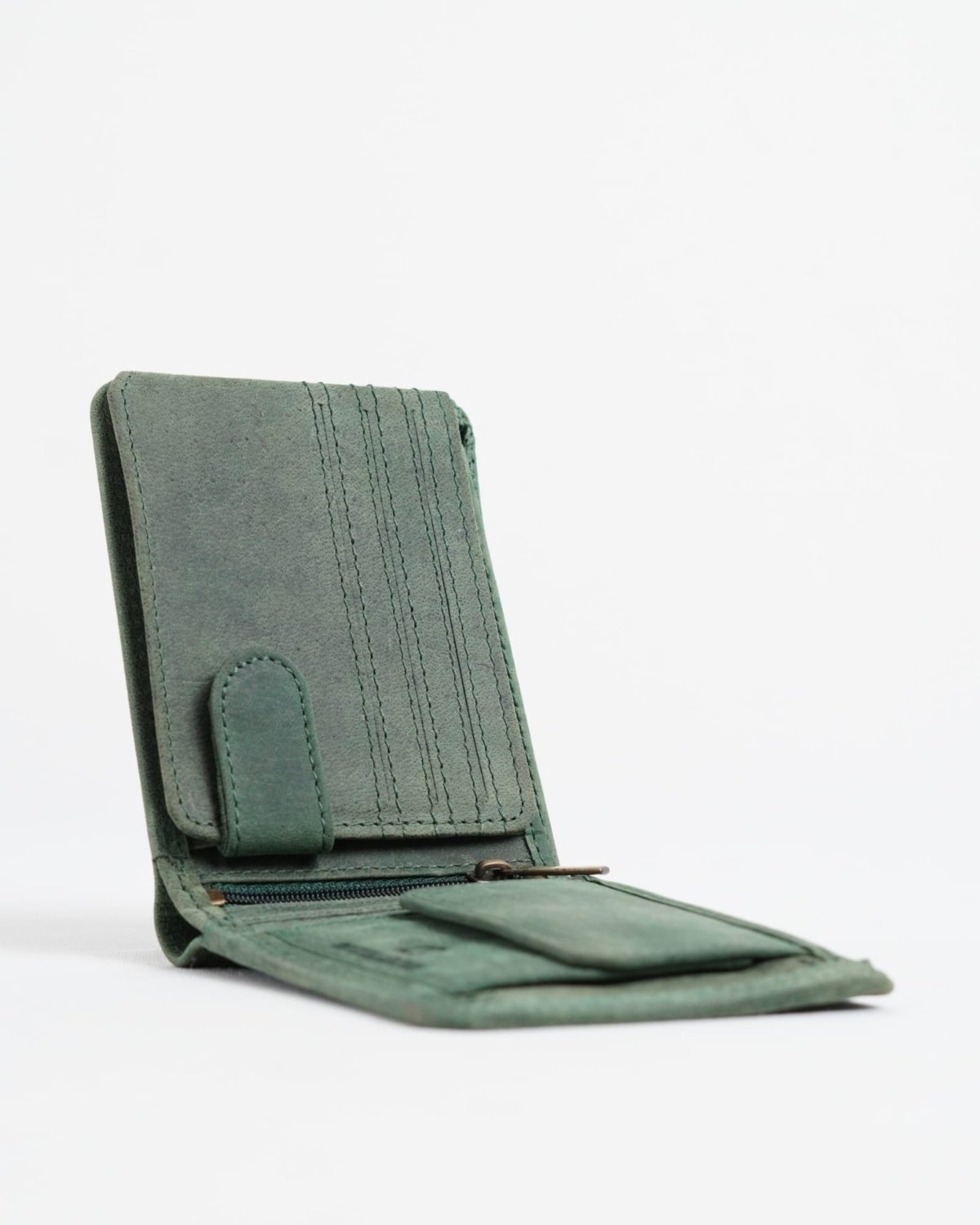 Cambridge (Limited Edition) Men’s Original Leather Wallet - Rugged Pine - lion - Color: Lion