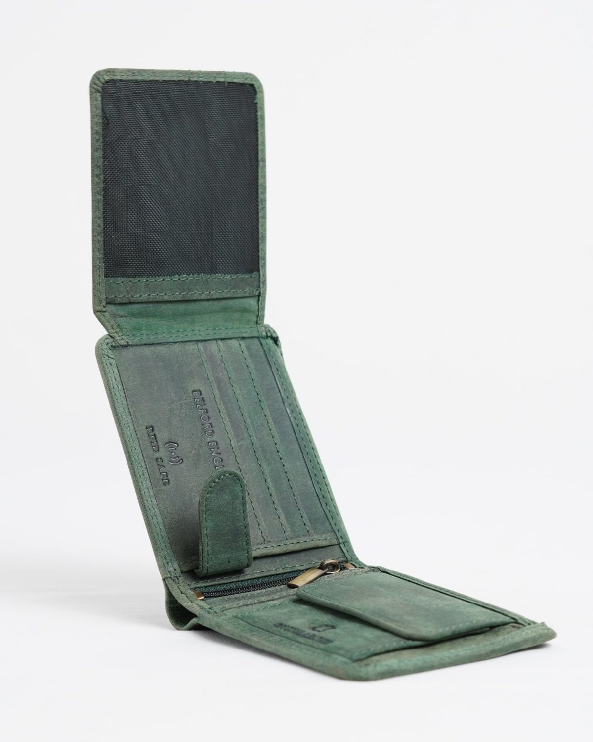 Cambridge (Limited Edition) Men’s Original Leather Wallet - Rugged Pine - lion - Color: Lion