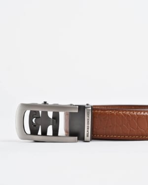 Oxford Men's Original Leather Belt (Croco Tan) - 28-44 - Fits Waist Size: 28-44