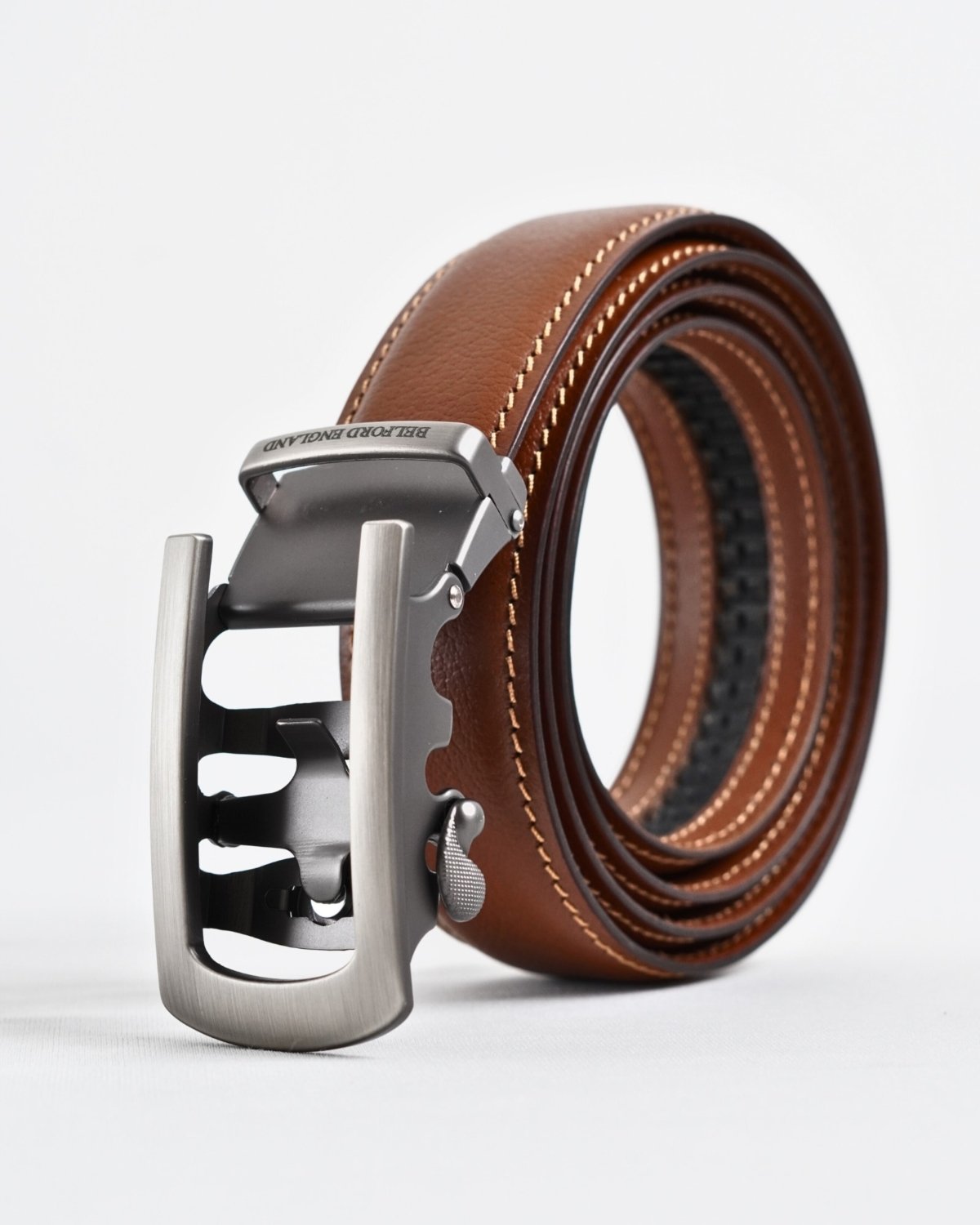 Oxford Men's Original Leather Belt (Tan) - 28-44 - Fits Waist Size: 28-44