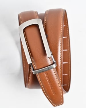 Oxford Men's Original Leather Belt (Tan) - 28-44 - Fits Waist Size: 28-44