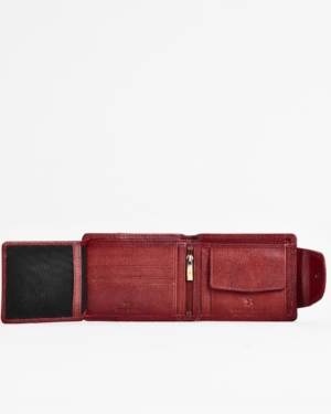 Derby - Men’s Original Leather Wallet (Saffiano Brown and Cherry Blend)