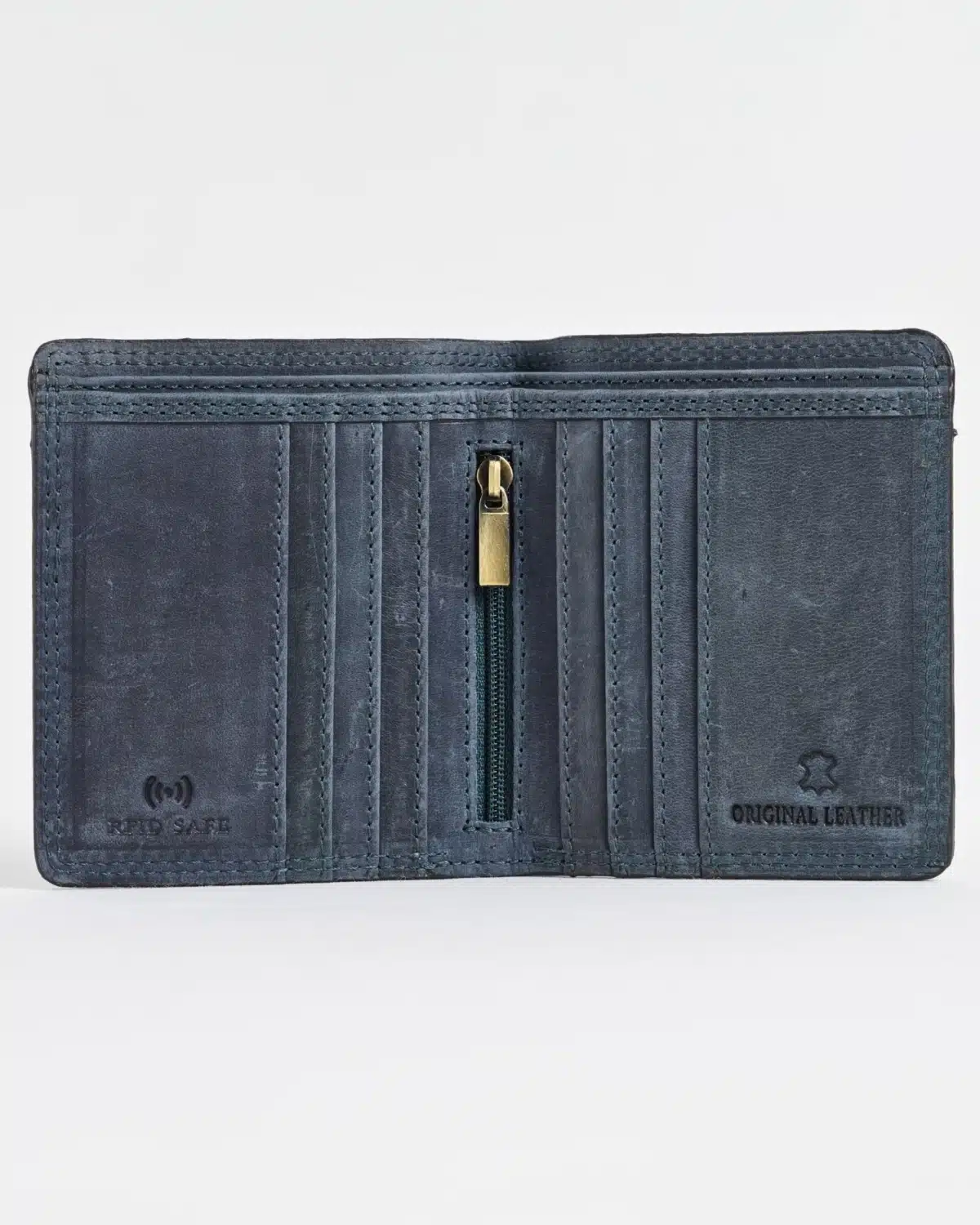 Aubrey - Men’s Original Leather Wallet (Rugged Blue) Aubrey - Men’s Original Leather Wallet (Rugged Blue)