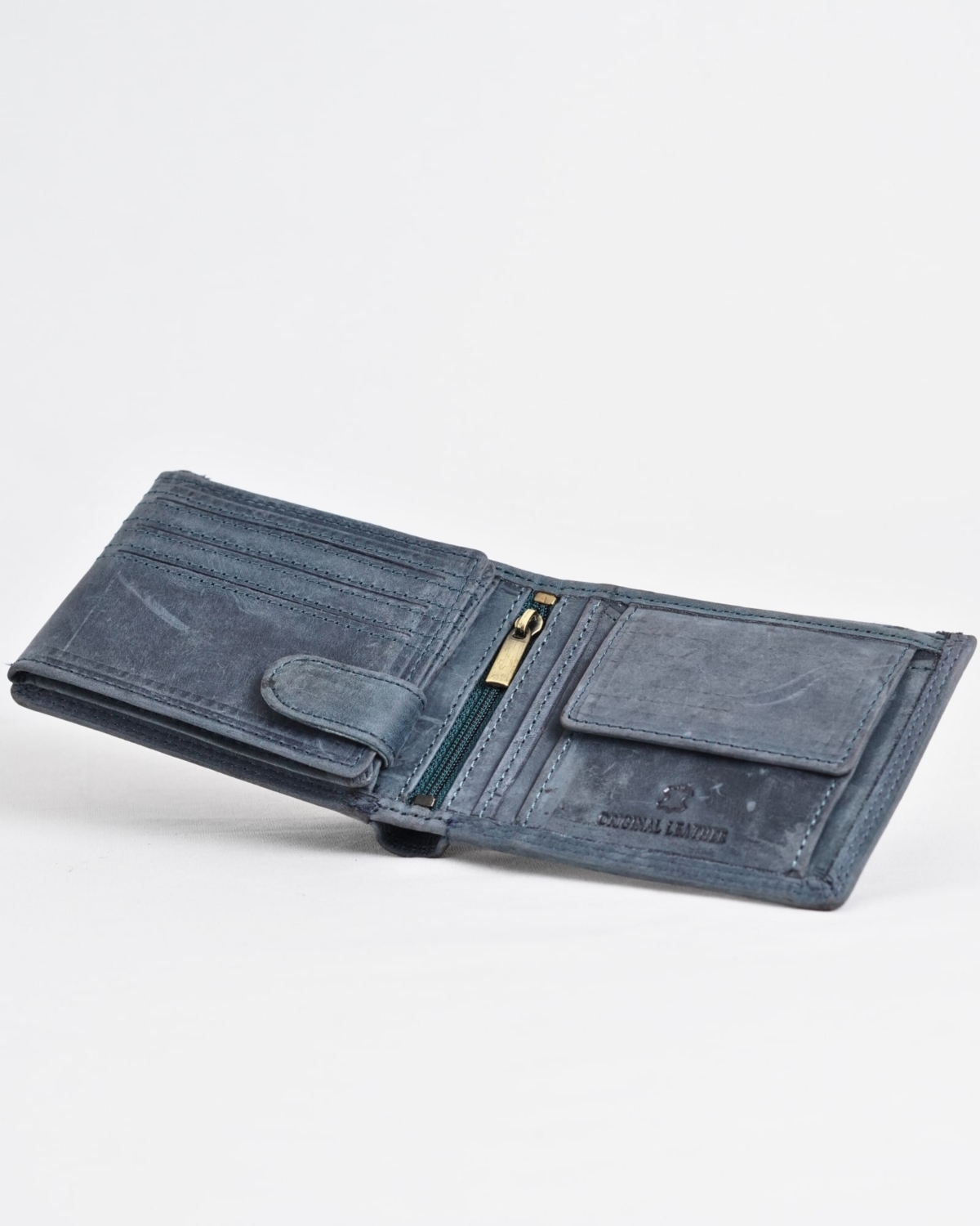 Cambridge - Men’s Original Leather Wallet (Rugged Blue) Cambridge - Men’s Original Leather Wallet (Rugged Blue)