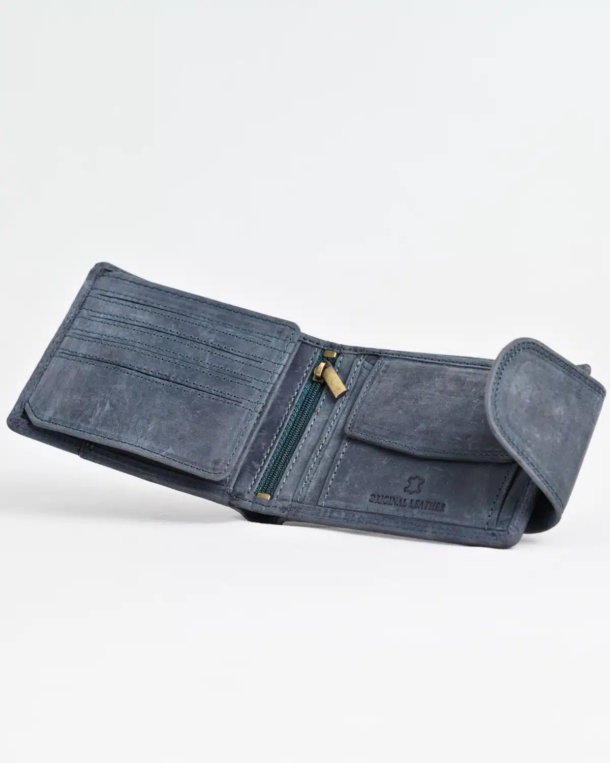 Derby - Men’s Original Leather Wallet (Rugged Blue) Derby - Men’s Original Leather Wallet (Rugged Blue)
