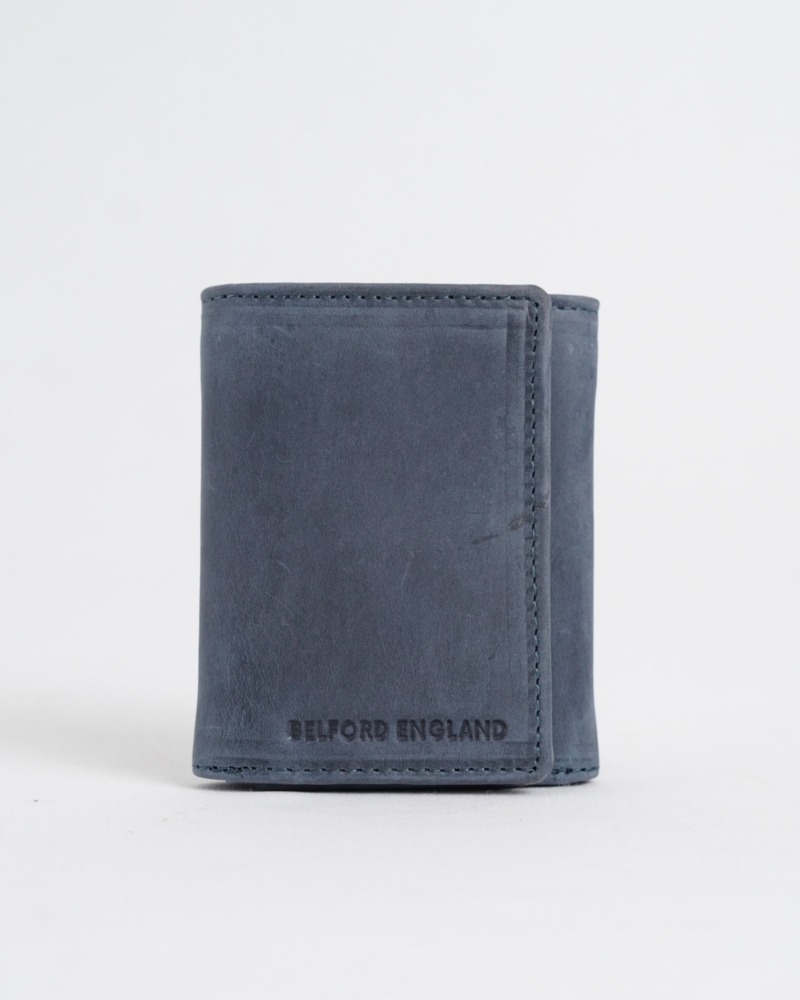 Dublin - Men’s Original Leather Trifold Wallet (Rugged Blue)