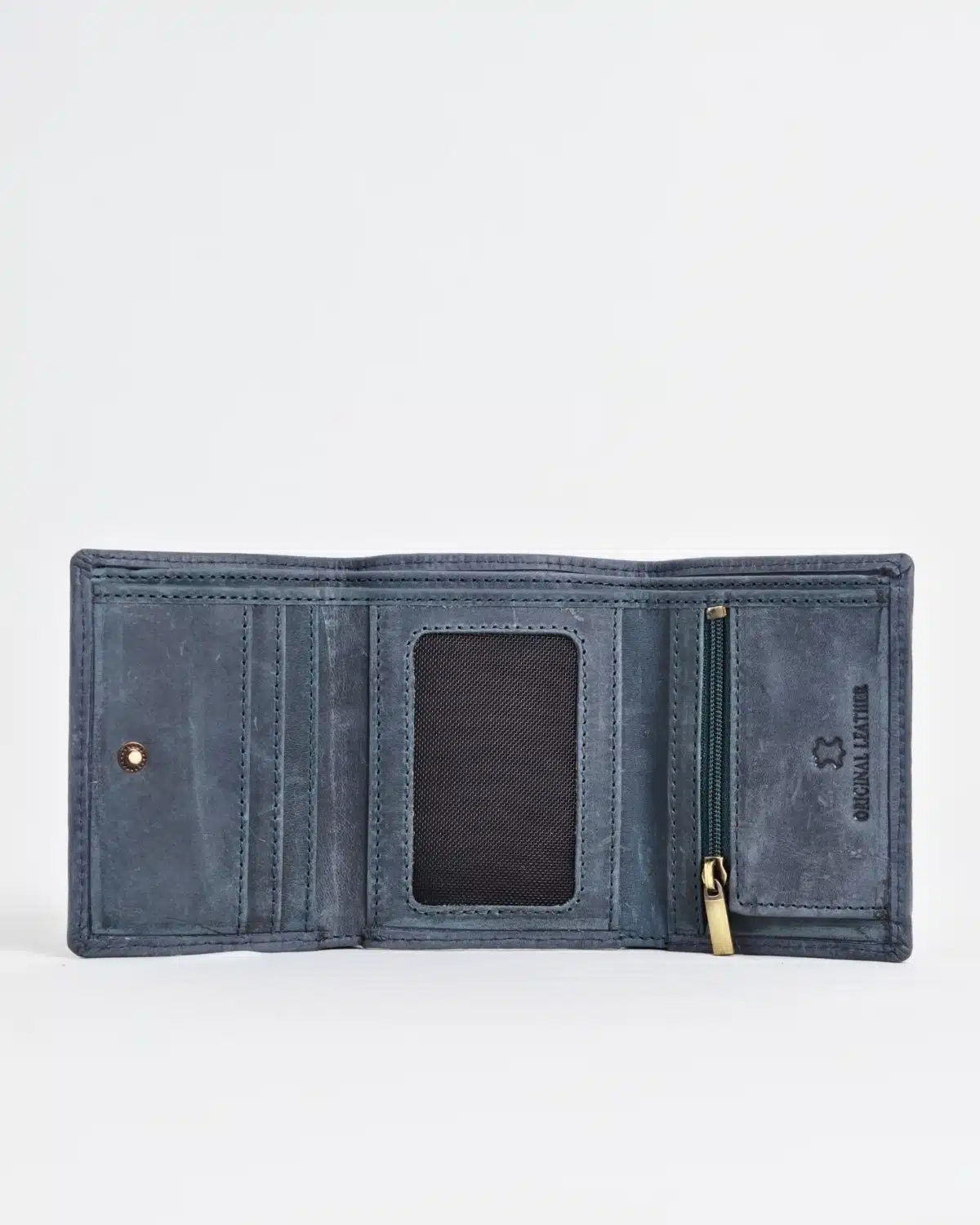 Dublin - Men’s Original Leather Trifold Wallet (Rugged Blue) Dublin - Men’s Original Leather Trifold Wallet (Rugged Blue)