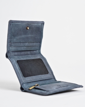 Dublin - Men’s Original Leather Trifold Wallet (Rugged Blue)