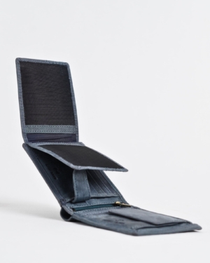 Harvard Men’s Original Leather Wallet (Rugged Blue)