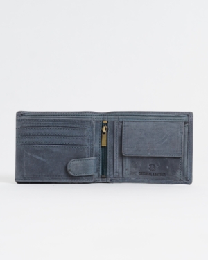 Harvard Men’s Original Leather Wallet (Rugged Blue)