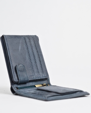 Harvard Men’s Original Leather Wallet (Rugged Blue)