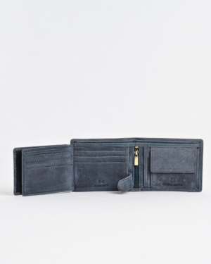 Harvard Men’s Original Leather Wallet (Rugged Blue)