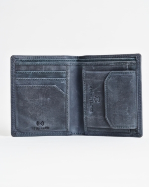 Hyde [Sleek Series] Men’s Original Leather Wallet (Rugged Blue)