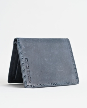 Hyde [Sleek Series] Men’s Original Leather Wallet (Rugged Blue)
