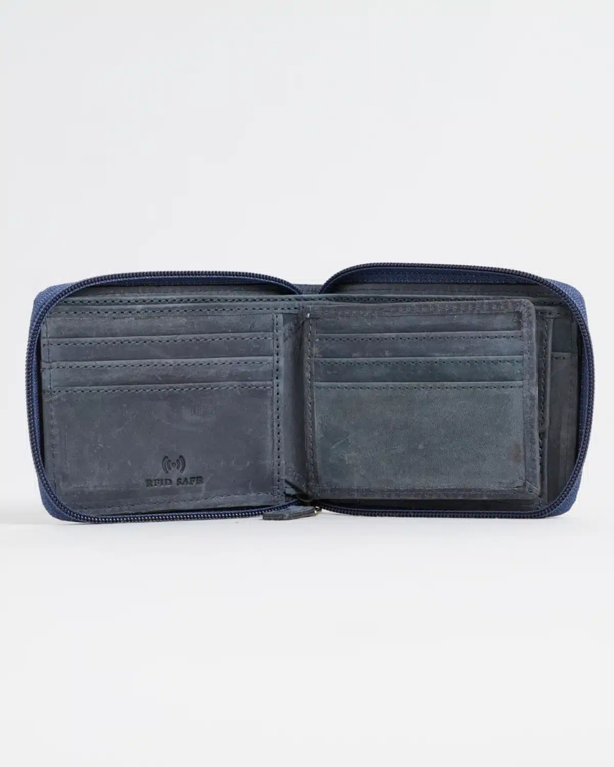 Tokyo Men’s Original Leather Zipper Wallet (Rugged Blue) Tokyo Men’s Original Leather Zipper Wallet (Rugged Blue)