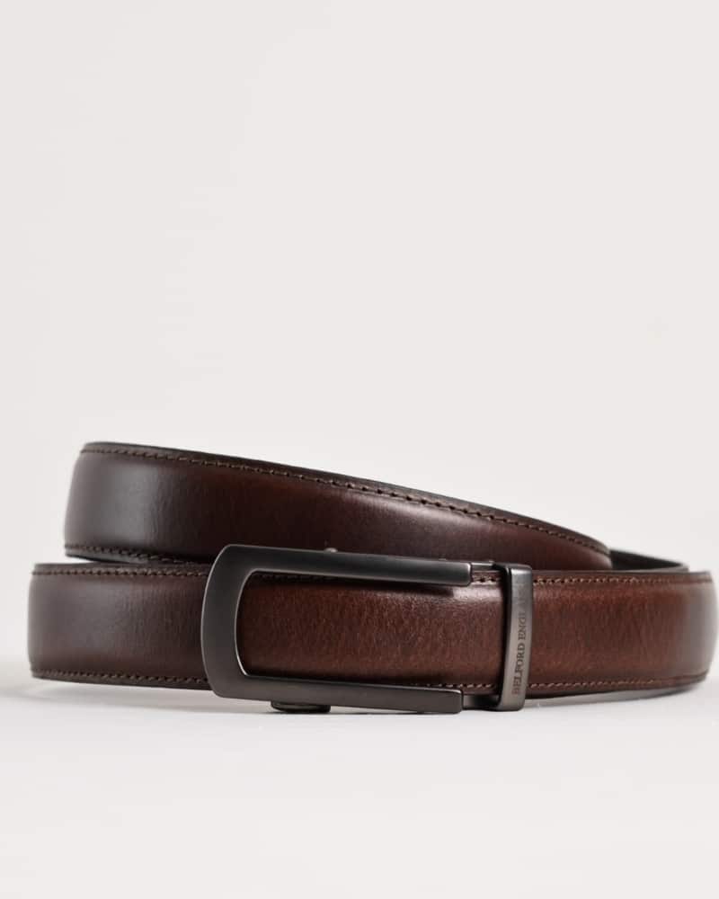 Oxford Men's Original Leather Belt (Brown & Tan Blend)