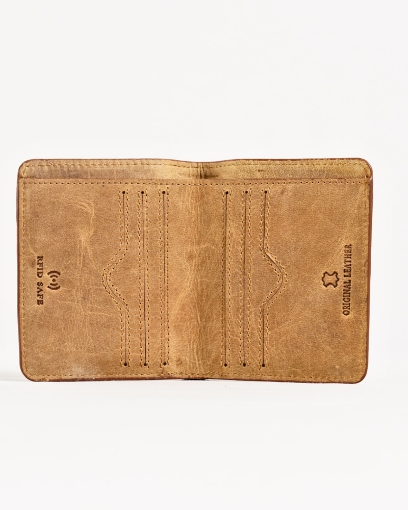 Boston - Men’s Original Leather Minimalist Wallet (Rugged Tan)
