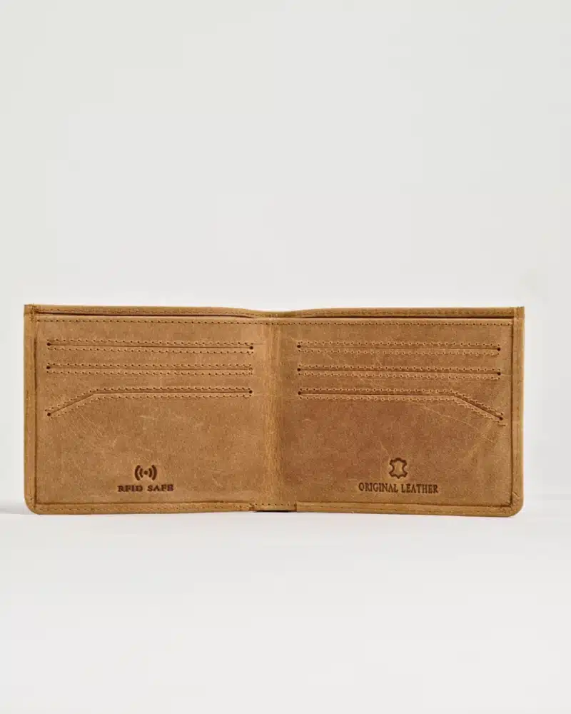 Texas - Men’s Original Leather Minimalist Wallet (Rugged Tan)